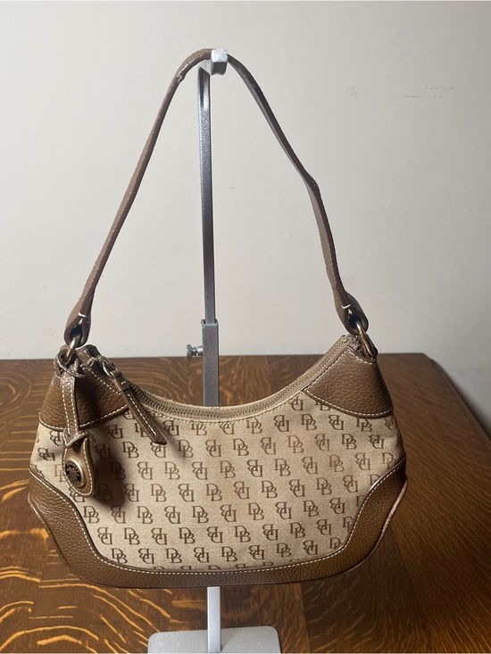 Dooney & Bourke Brown and Cream Signature Shoulder Bag main image 4
